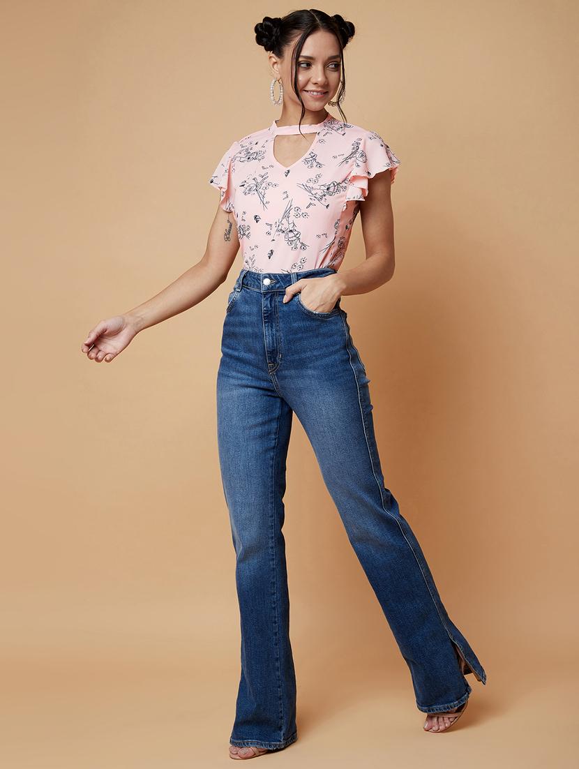 choker neck floral top - 17368238 - Zoom Image - 4