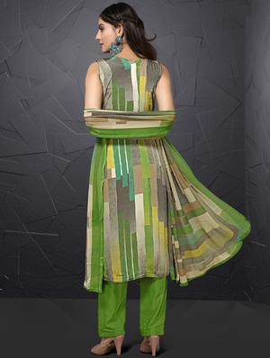 printed unstitched suit - 17368252 - Standard Image - 2