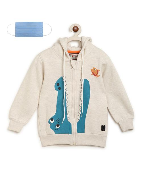 beige fleece sweatshirt - 17368976 - Standard Image - 1