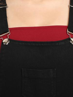square neck denim dungaree - 17369244 - Standard Image - 4