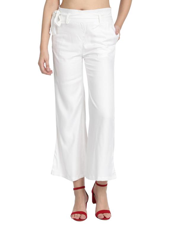 tie front solid palazzo - 17369255 - Zoom Image - 1