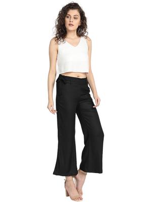 tie front solid palazzo - 17369256 - Standard Image - 4