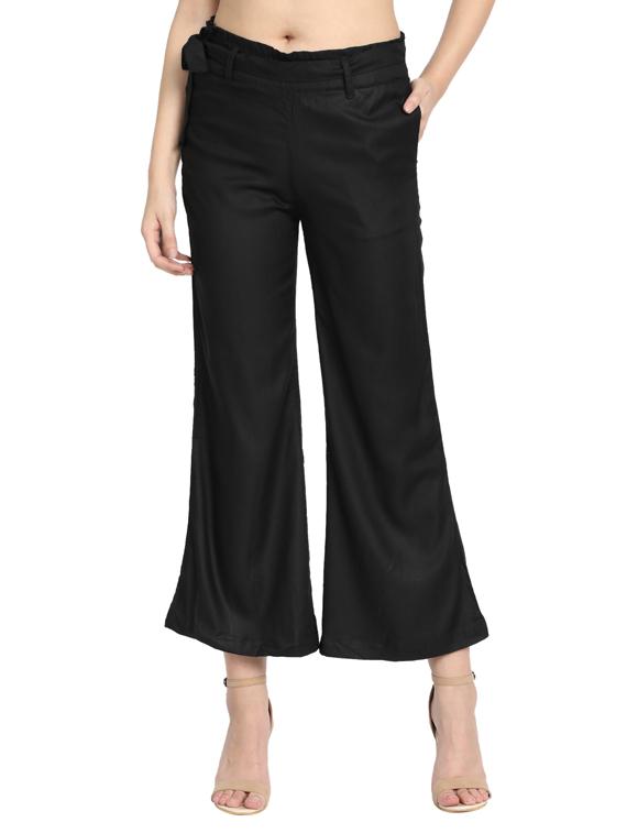 tie front solid palazzo - 17369256 - Zoom Image - 1