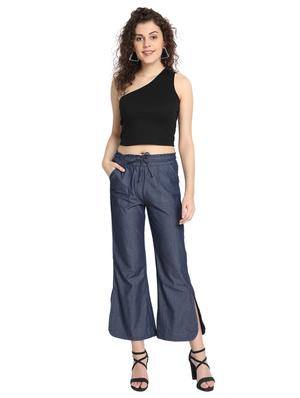 tie front solid palazzo - 17369258 - Standard Image - 4