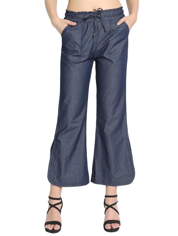 tie front solid palazzo - 17369258 - Zoom Image - 1