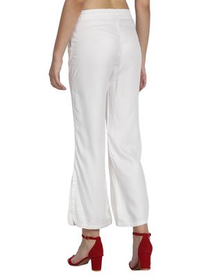 tie front solid palazzo - 17369259 - Standard Image - 3