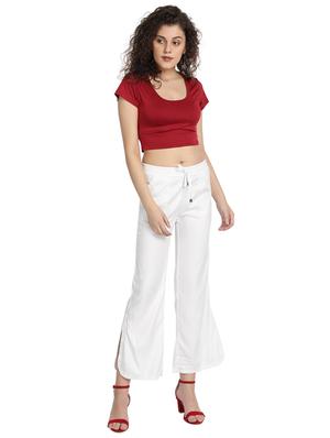 tie front solid palazzo - 17369259 - Standard Image - 4