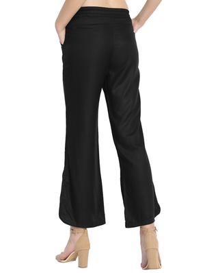 tie front solid palazzo - 17369260 - Standard Image - 3