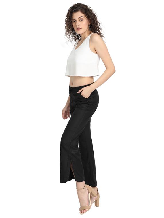 tie front solid palazzo - 17369260 - Zoom Image - 4