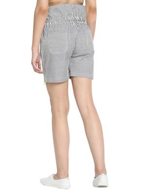 high rise striped shorts - 17369261 - Standard Image - 4