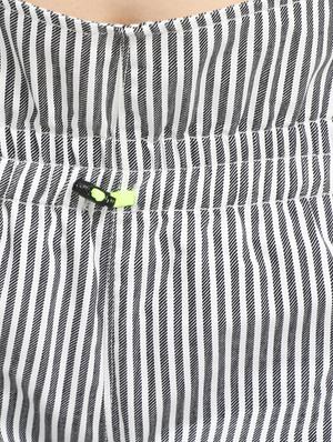 high rise striped shorts - 17369261 - Standard Image - 5