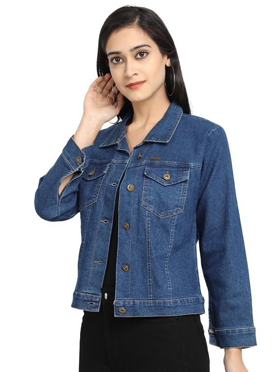 solid denim jacket - 17369266 - Zoom Image - 2