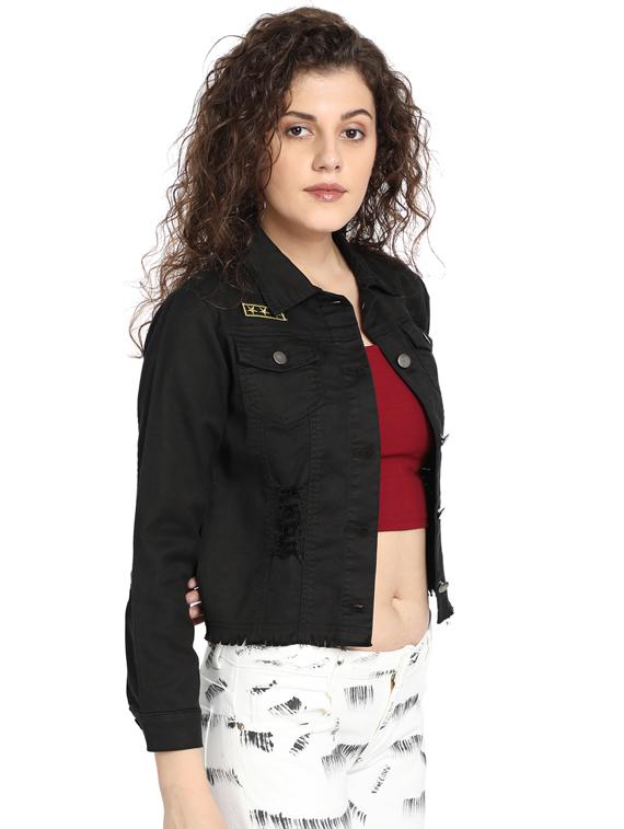 black denim jacket - 17369269 - Zoom Image - 2