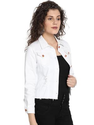 white denim jacket - 17369270 - Standard Image - 2