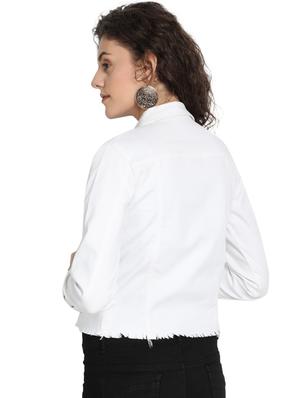white denim jacket - 17369270 - Standard Image - 3