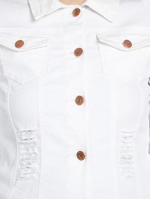 white denim jacket - 17369270 - Standard Image - 5