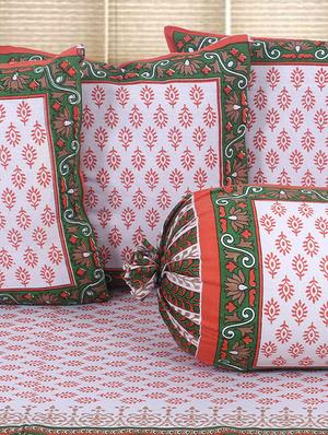 cotton jaipuri print diwan set (pack of 6) - 17369286 - Standard Image - 2