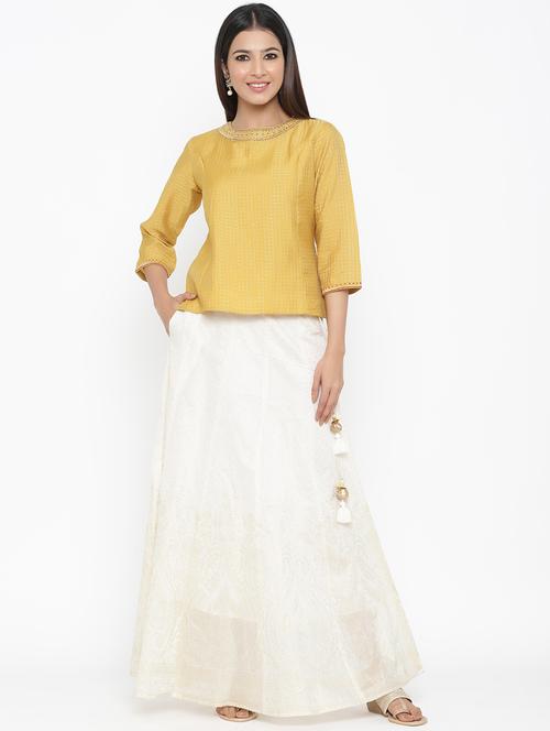 foil print flared lehenga - 17369326 - Standard Image - 1