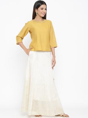 foil print flared lehenga - 17369326 - Standard Image - 2
