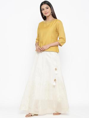 foil print flared lehenga - 17369326 - Standard Image - 3