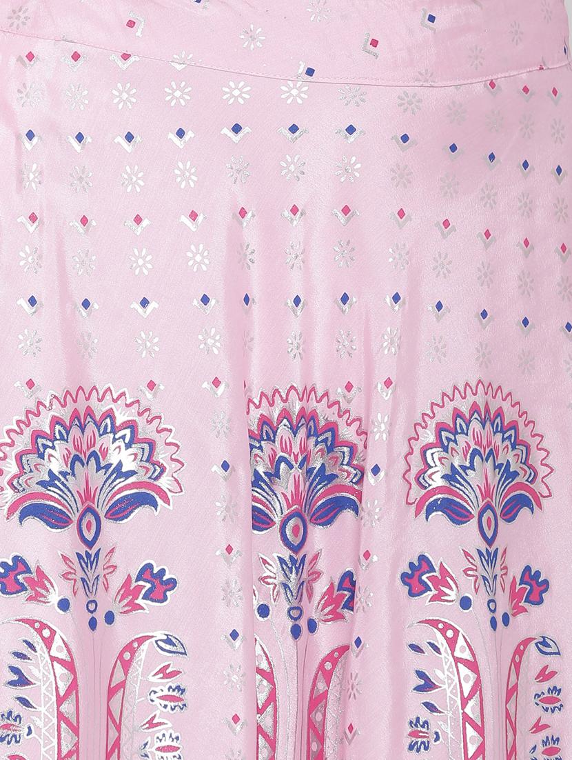 foil print flared lehenga - 17369334 - Zoom Image - 5