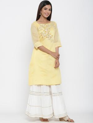 embroidered straight kurta - 17369344 - Standard Image - 2