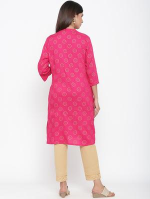 floral a-line kurta - 17369346 - Standard Image - 4