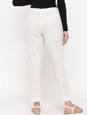 high rise striped trouser - 17369368 - Standard Image - 3