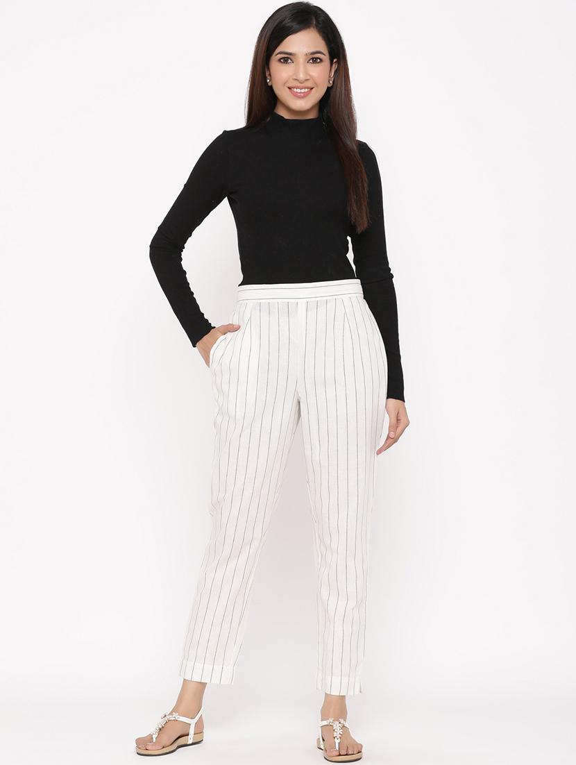 high rise striped trouser - 17369368 - Zoom Image - 5