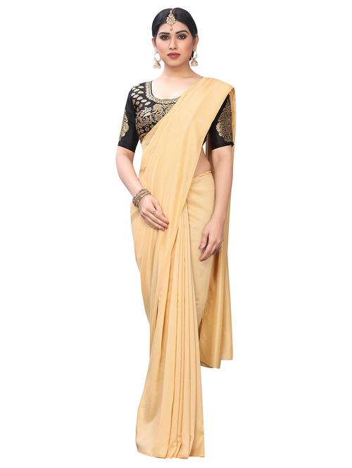solid plain saree with blouse - 17369500 - Standard Image - 1