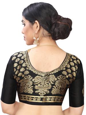 solid plain saree with blouse - 17369500 - Standard Image - 4