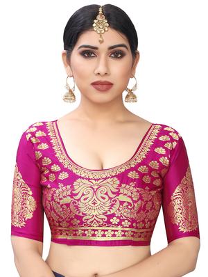 solid plain saree with blouse - 17369504 - Standard Image - 3
