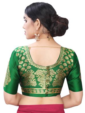 solid plain saree with blouse - 17369509 - Standard Image - 4