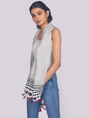 white viscose scarf - 17370009 - Standard Image - 3