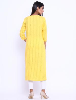 embellished straight kurta - 17370079 - Standard Image - 3