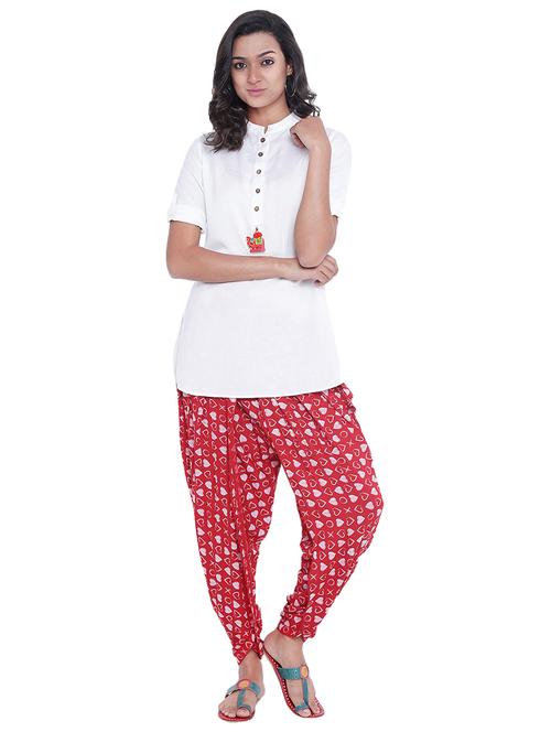 solid straight kurti - 17370102 - Standard Image - 1