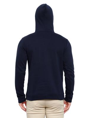 navy blue solid fleece sweatshirt - 17370249 - Standard Image - 4