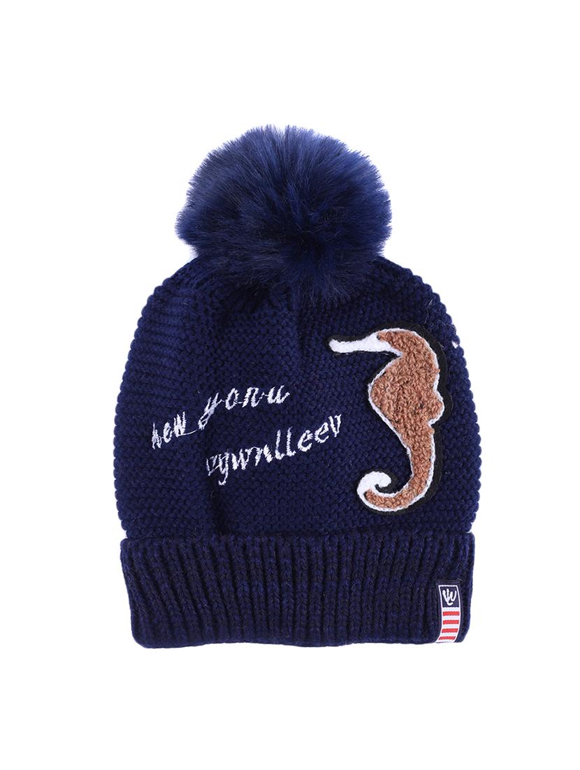navy blue wool cap - 17370503 - Zoom Image - 1