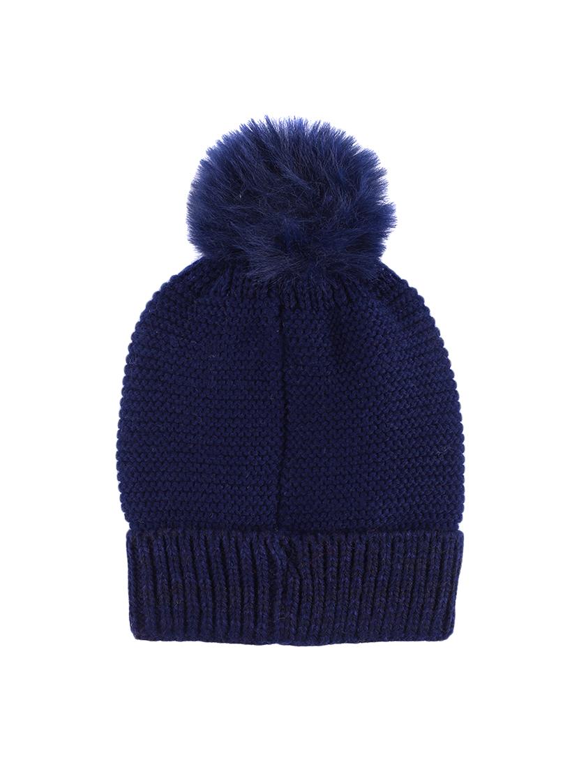 navy blue wool cap - 17370503 - Zoom Image - 2