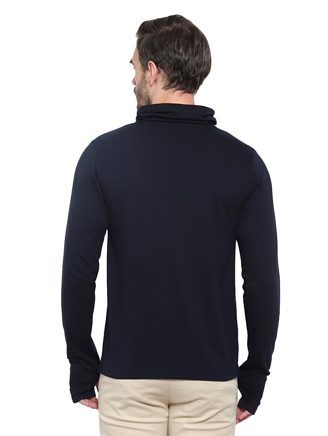 navy blue solid thumb hole t-shirt - 17371181 - Zoom Image - 4