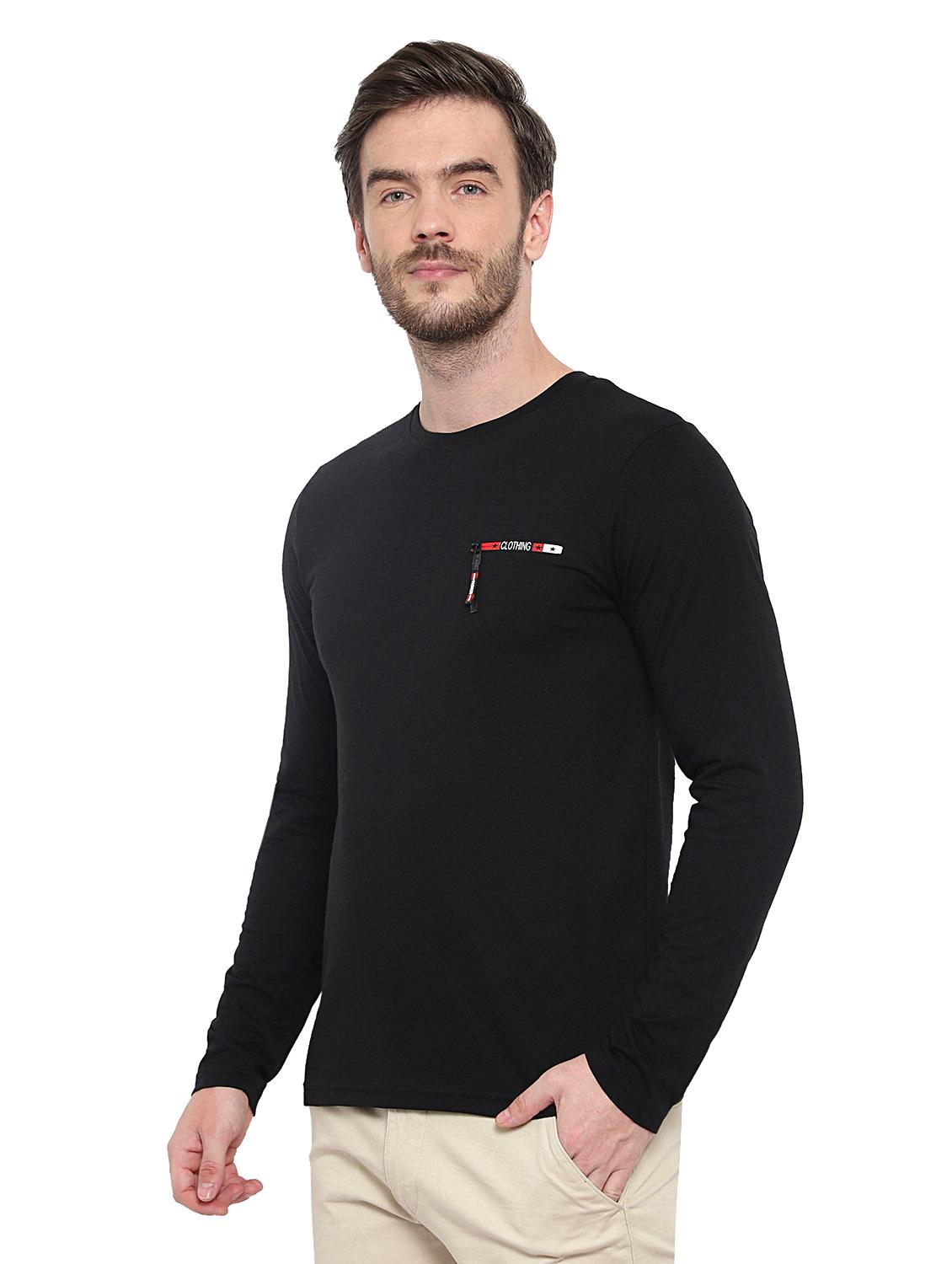 black solid pocket t-shirt - 17371189 - Zoom Image - 3