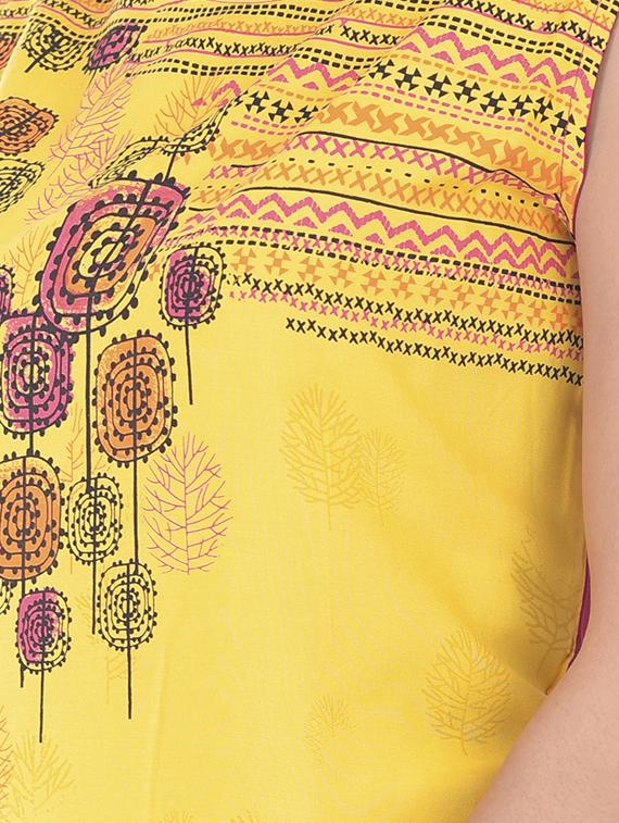 printed high-low kurta - 17371347 - Zoom Image - 4