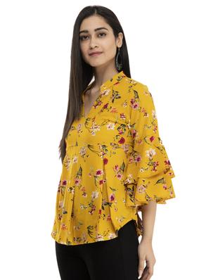 bell sleeves floral top - 17371458 - Standard Image - 2