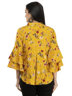 bell sleeves floral top - 17371458 - Standard Image - 3