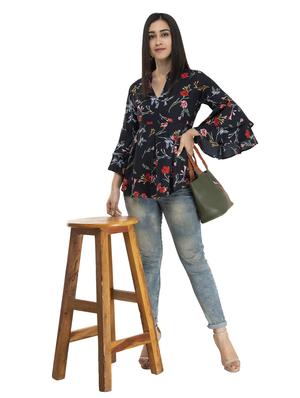 bell sleeves floral top - 17371459 - Standard Image - 4
