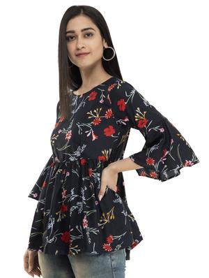 bell sleeves floral top - 17371460 - Standard Image - 2