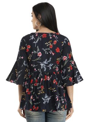 bell sleeves floral top - 17371460 - Standard Image - 3