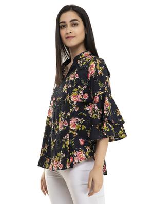 bell sleeves floral top - 17371461 - Standard Image - 2