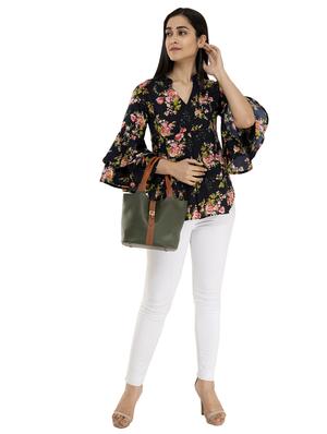bell sleeves floral top - 17371461 - Standard Image - 4