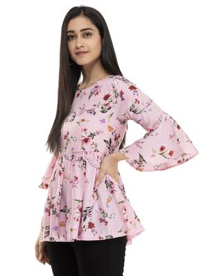 bell sleeves floral top - 17371463 - Standard Image - 2